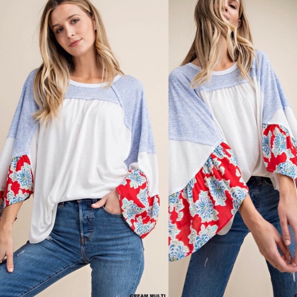 🇺🇸SALE🇺🇸 DAISY Oversized Wide Sleeve Top! - Picture 2 of 3